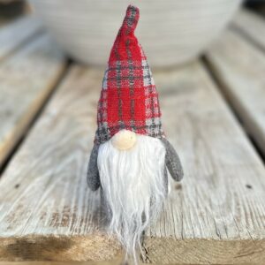Small Nordic Gnome (Red Hat/Grey Shirt)